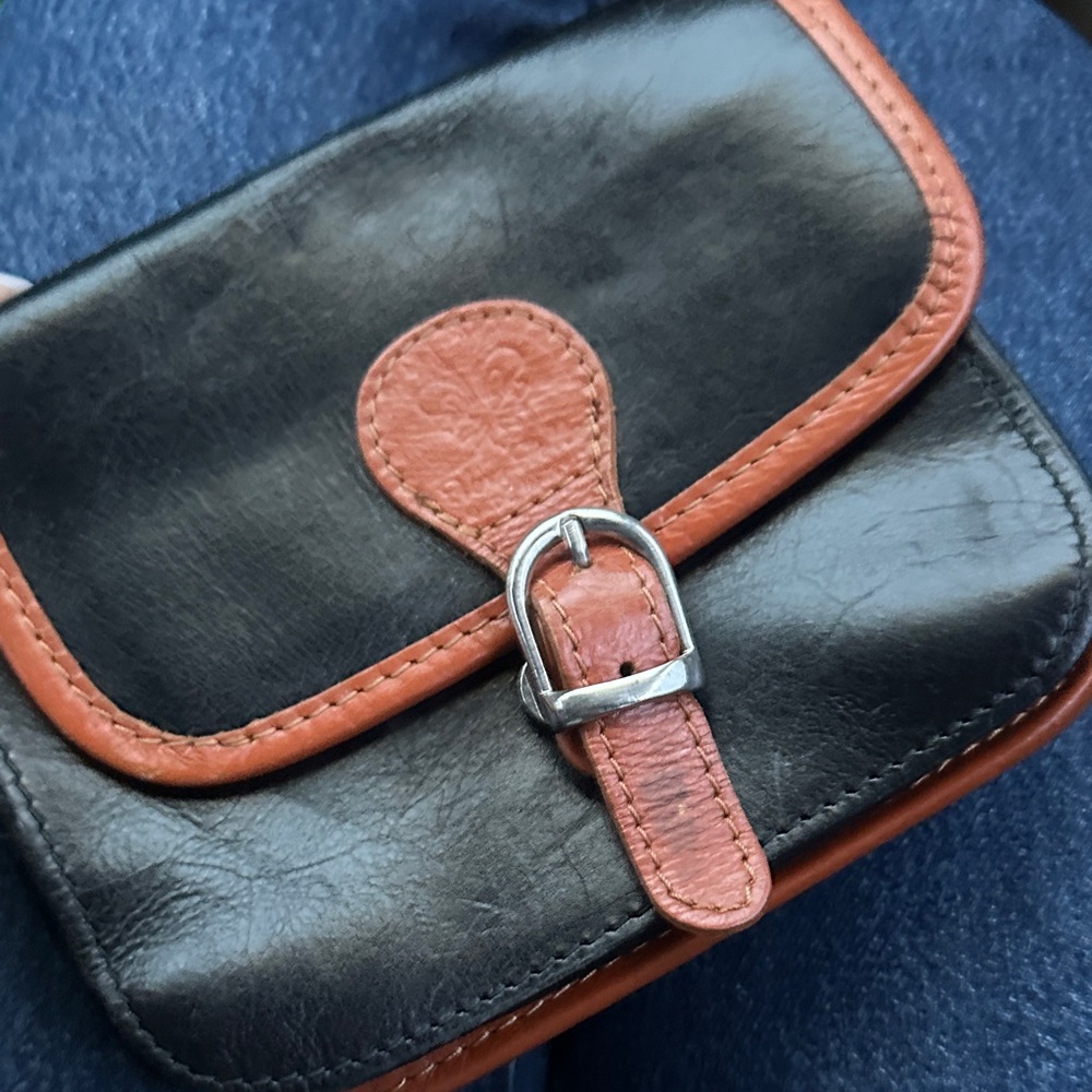 Black and Brown Leather Crossbody Bag